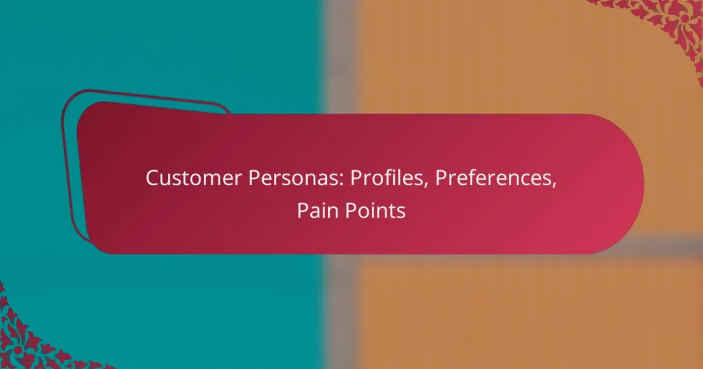 Customer Personas: Profiles, Preferences, Pain Points