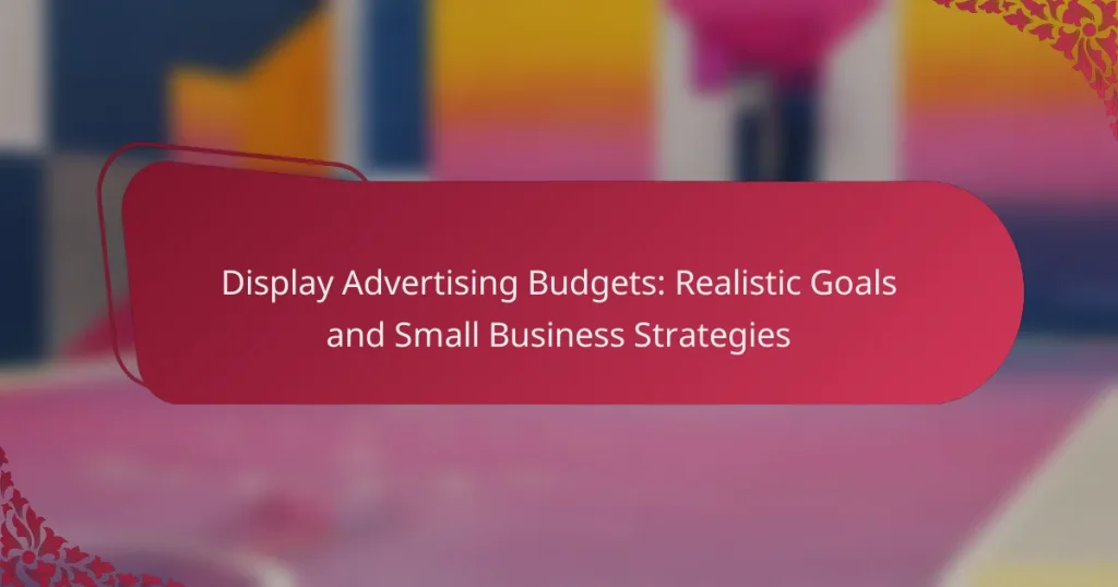 Display Advertising Budgets: Realistic Goals and Small Business Strategies