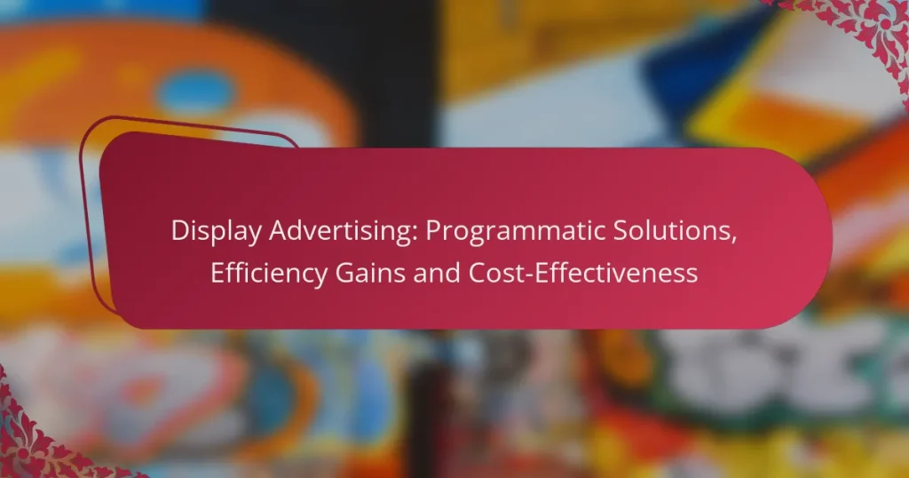 Display Advertising: Programmatic Solutions, Efficiency Gains and Cost-Effectiveness