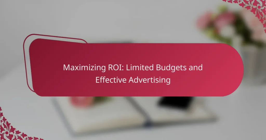 Maximizing ROI: Limited Budgets and Effective Advertising