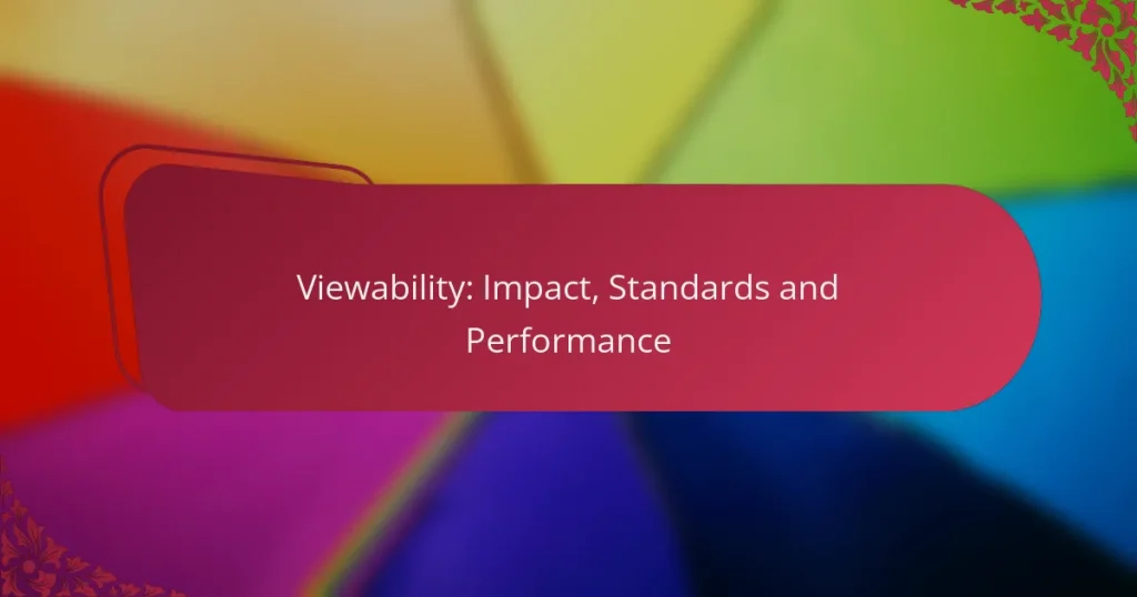 Viewability: Impact, Standards and Performance