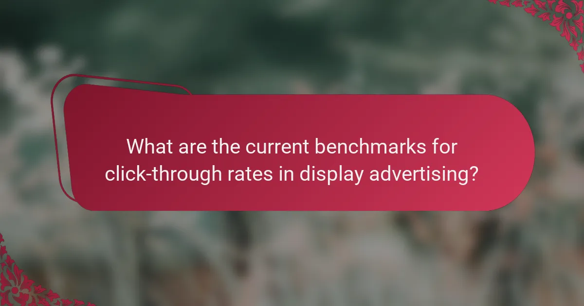 What are the current benchmarks for click-through rates in display advertising?
