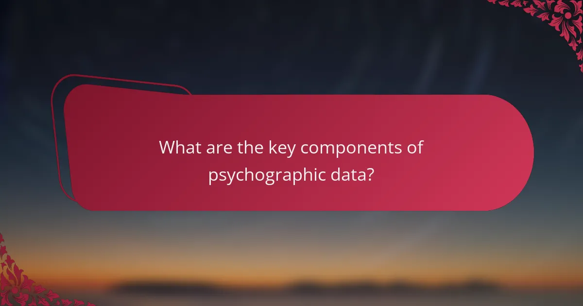What are the key components of psychographic data?