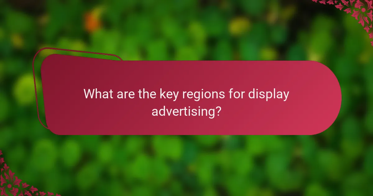 What are the key regions for display advertising?